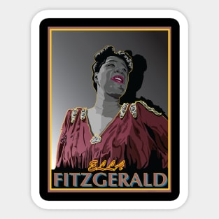 ELLA FITZGERALD AMERICAN JAZZ SINGER QUEEN OF JAZZ Sticker